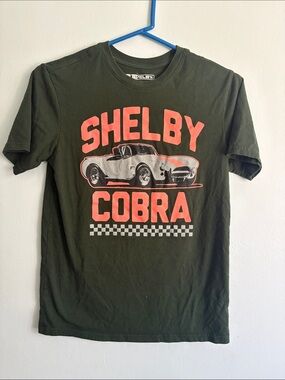Dark Green Shelby Cobra Tee with Coral Print